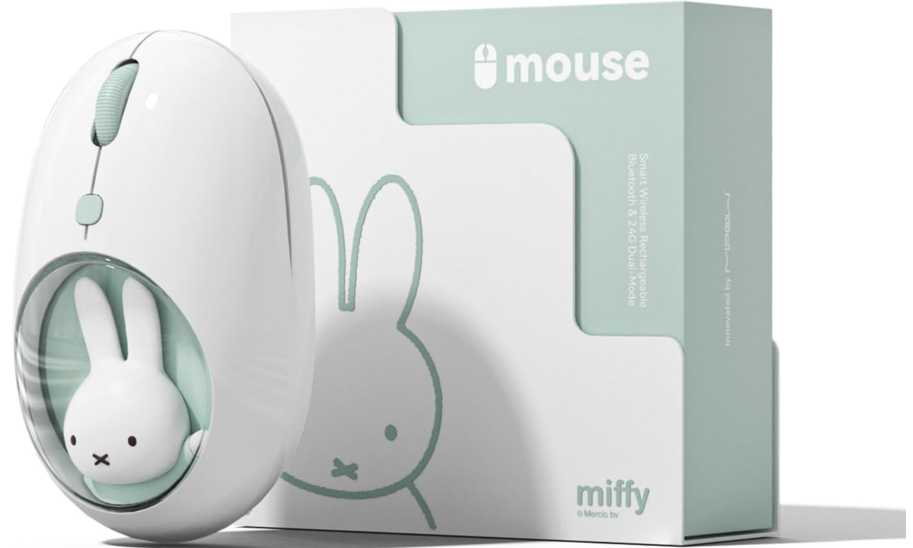 Miffy cyan Bluetooth wireless mouse for desk setup
