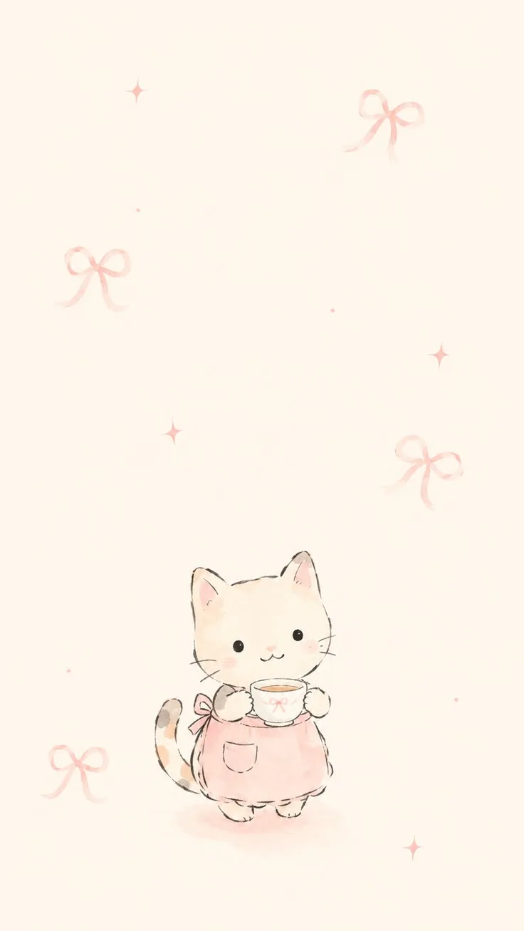 Cream Coffee Kitten free phone wallpaper