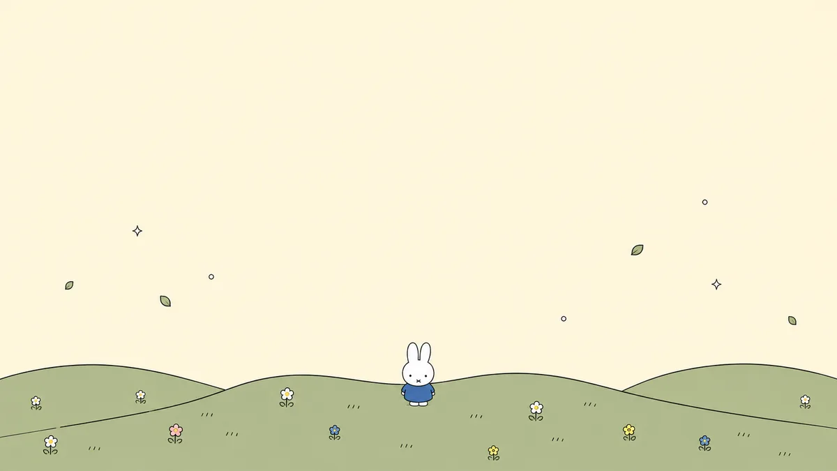 Cream Miffy Landscape free desktop and iPad wallpaper