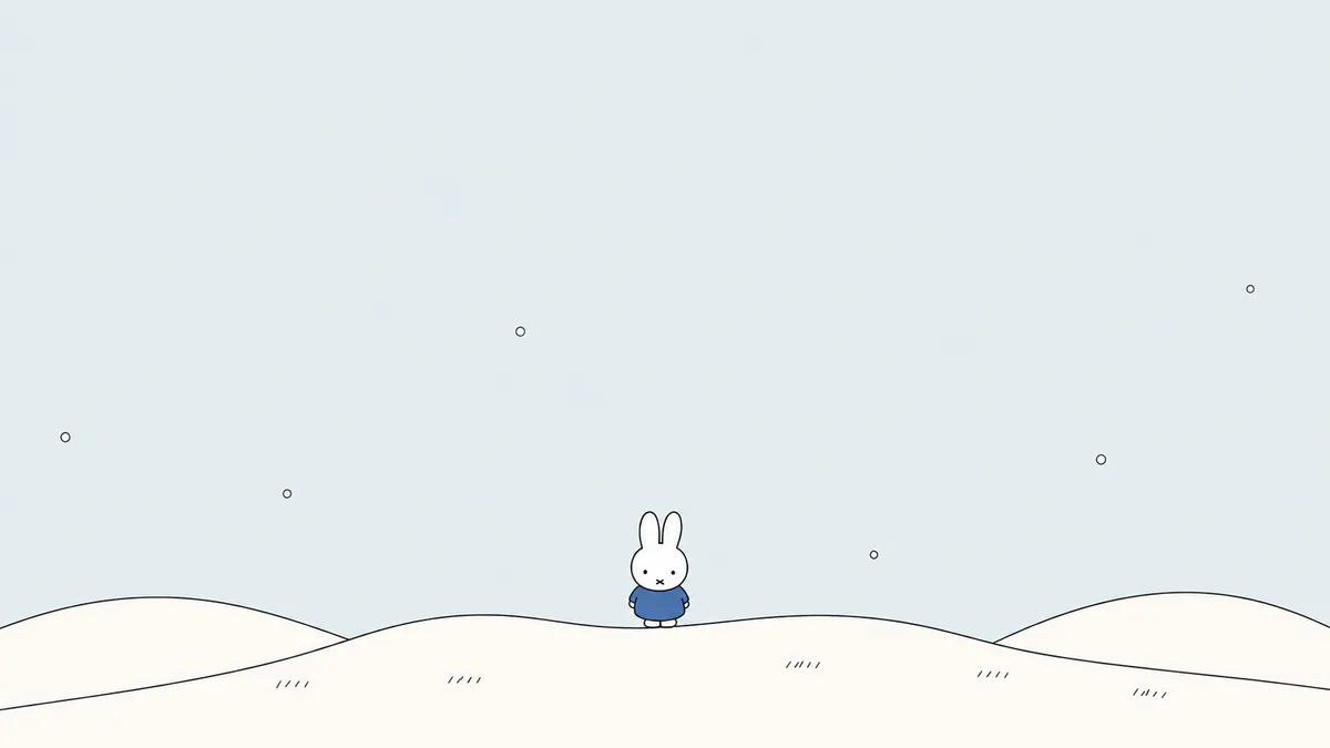 Light Blue Miffy free desktop and iPad wallpaper