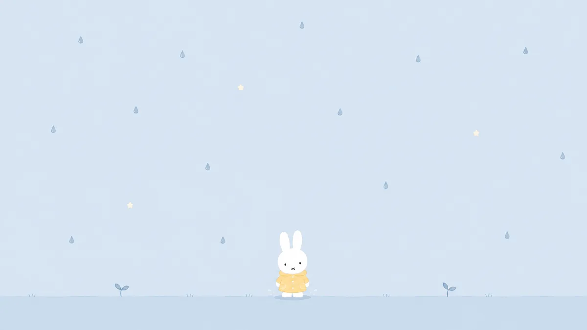 Pastel Blue Miffy free desktop and iPad wallpaper