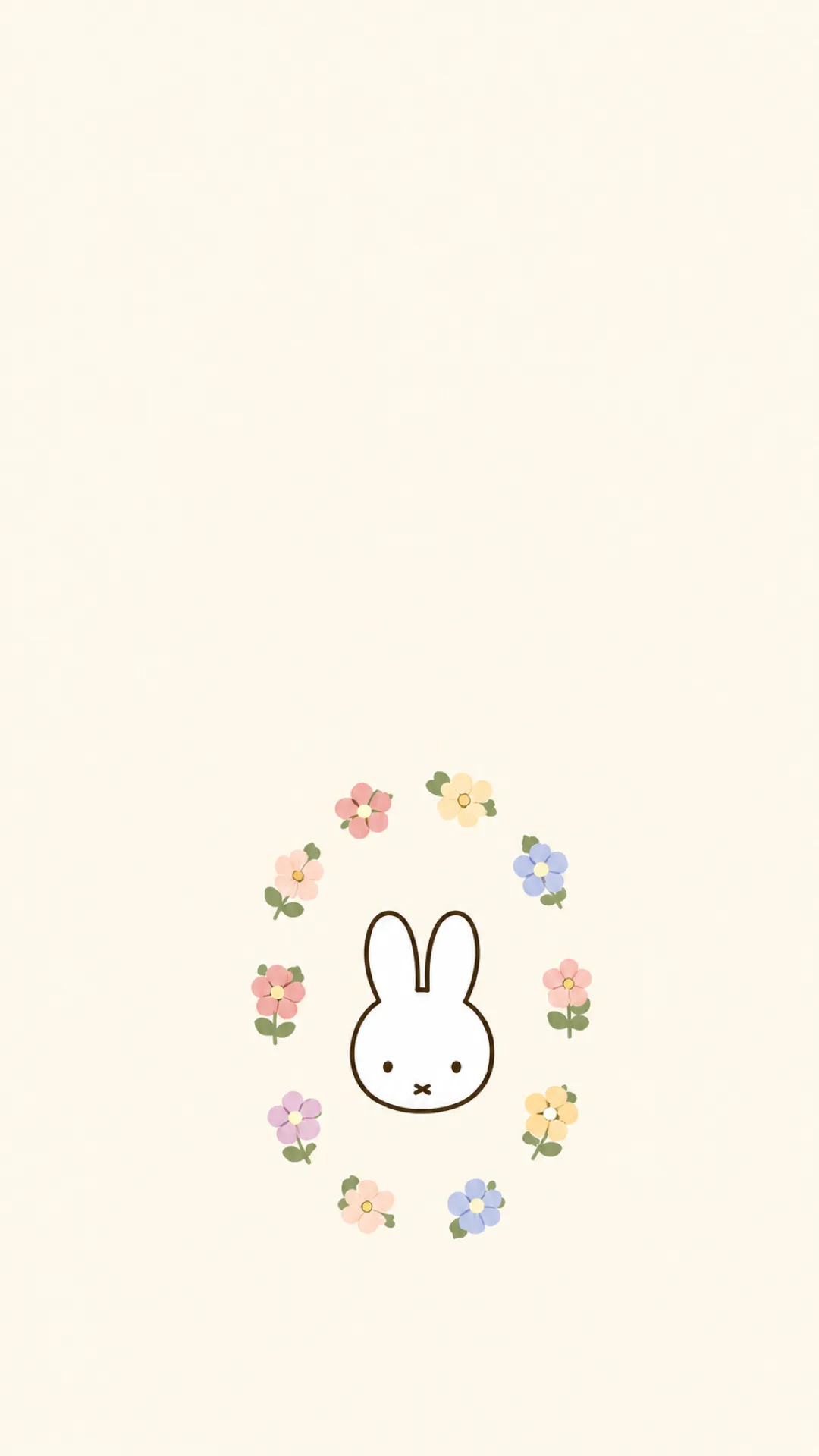 Pastel Flower Wreath free phone wallpaper