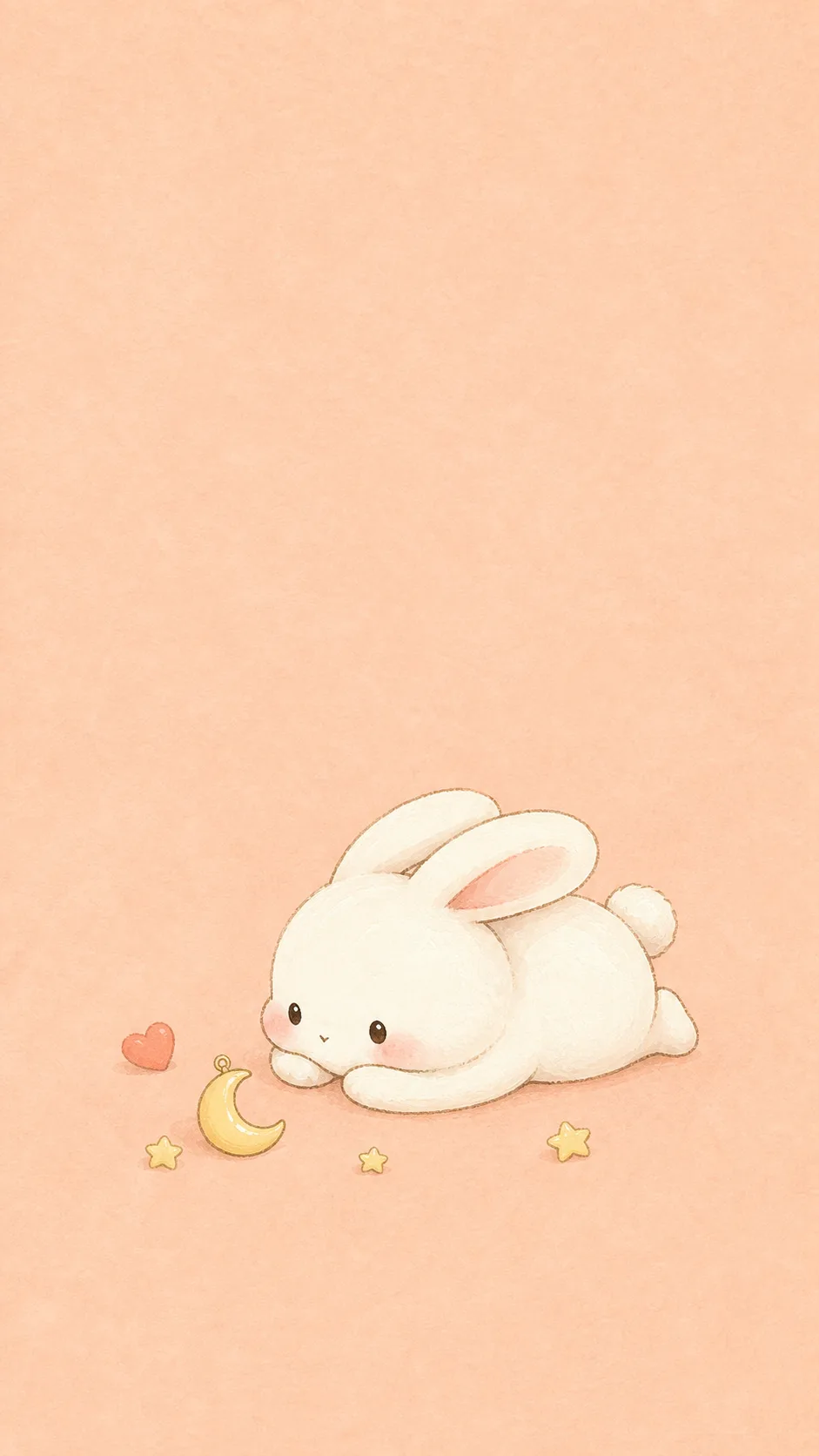 Peachy Moon original pastel Miffy phone wallpaper