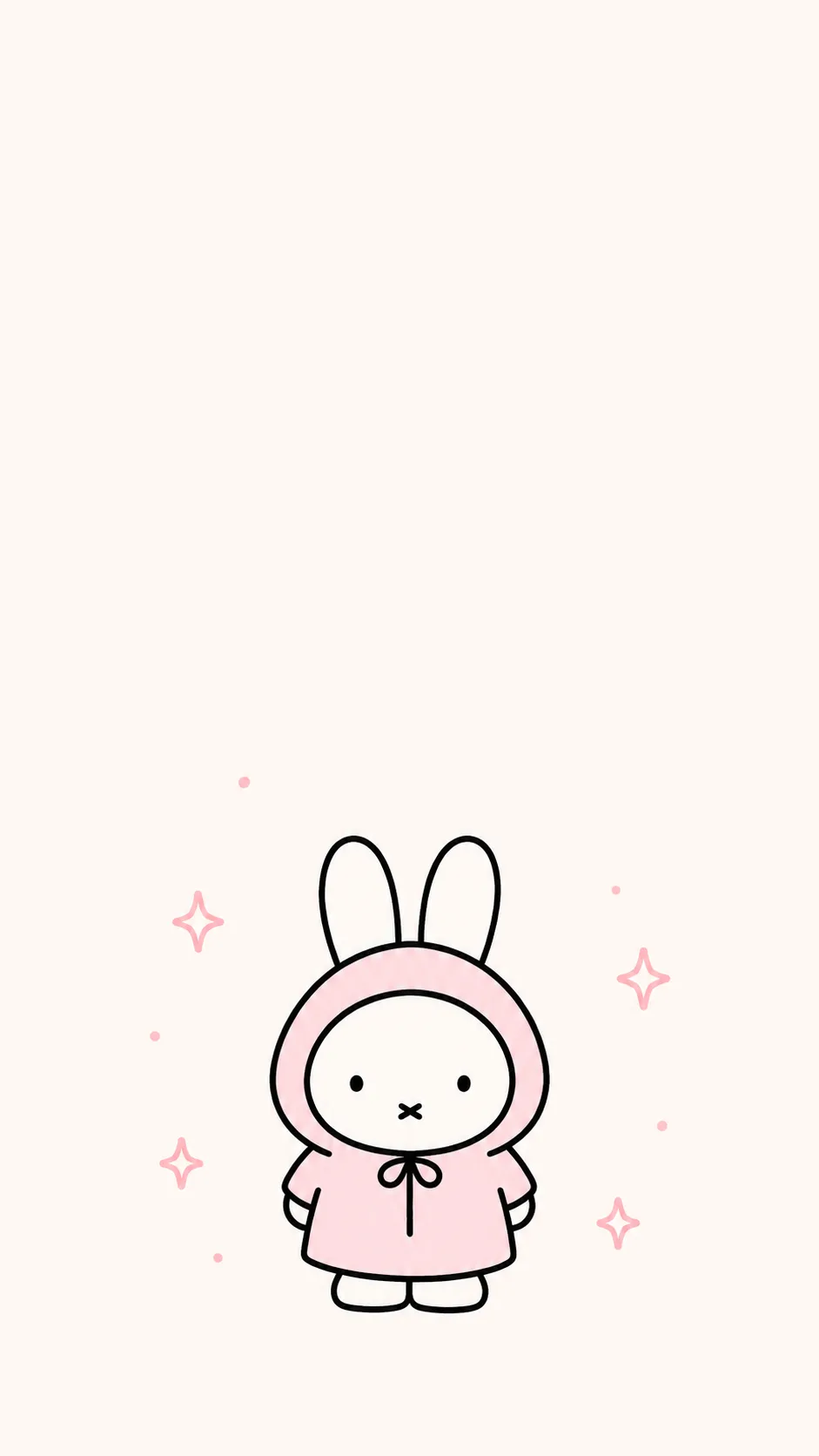 Pink Miffy Hood free phone wallpaper