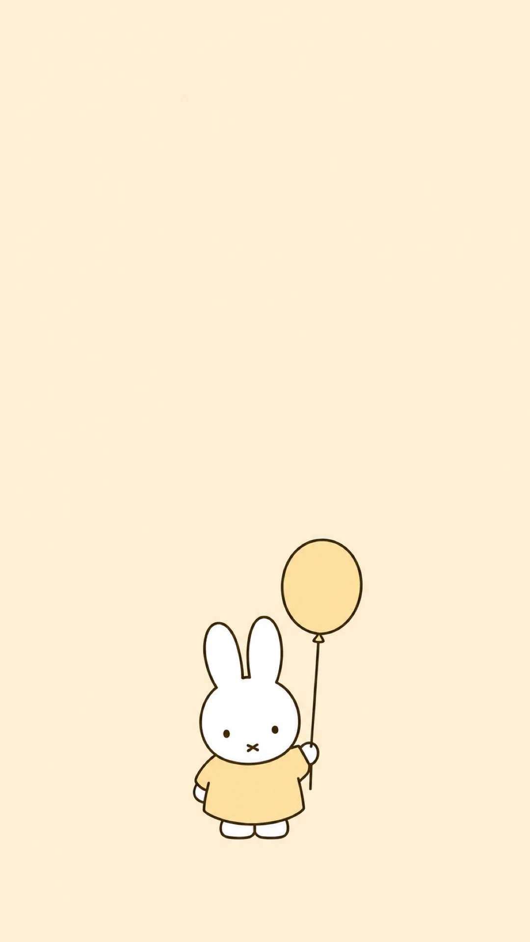 Yellow Balloon Miffy free phone wallpaper