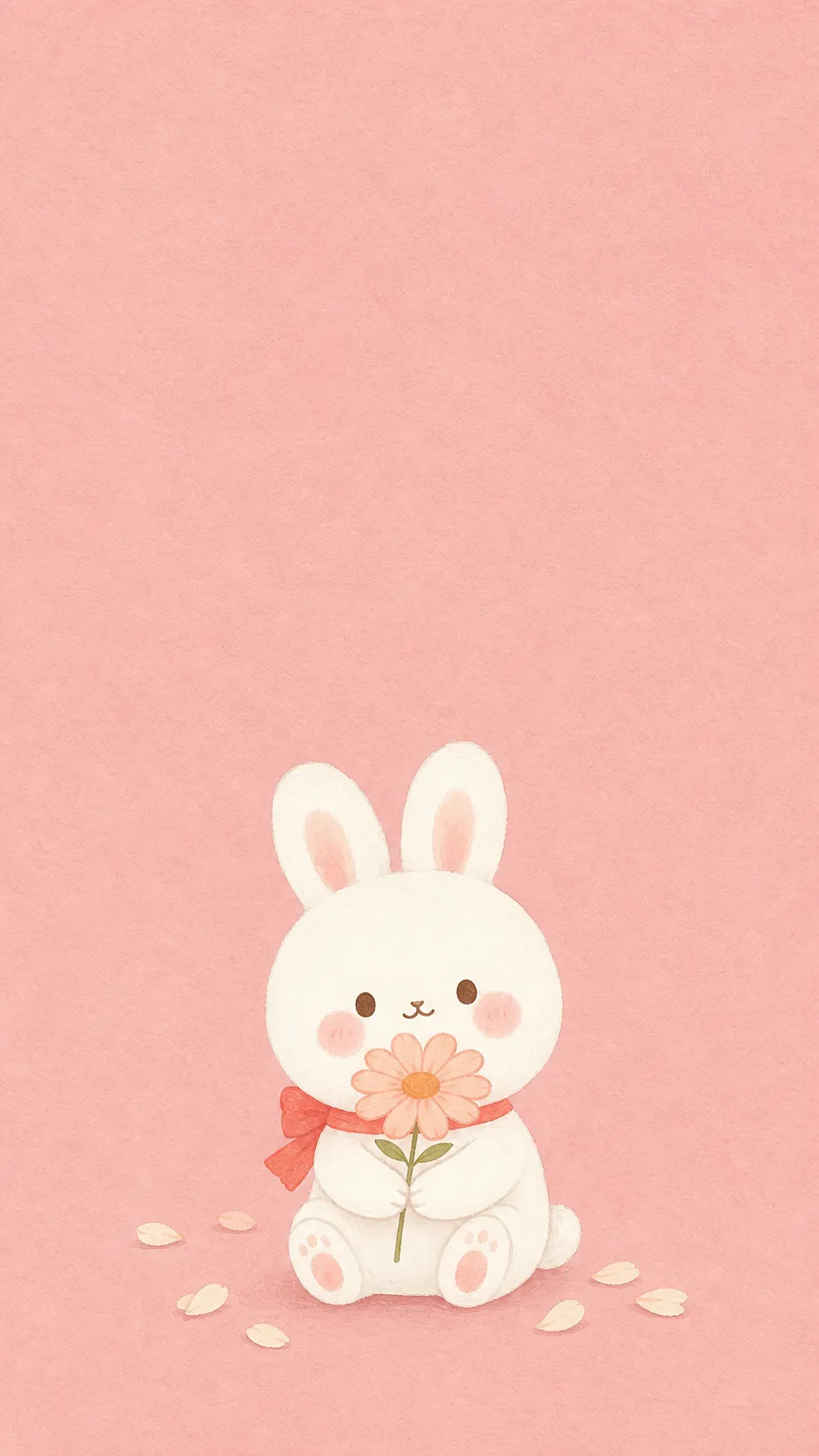 Blossom Day original pastel bunny phone wallpaper
